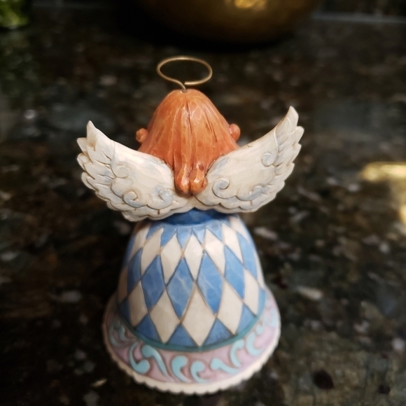 𝅺jim Shore Enesco Heartwood Creek Angel Ornament Miniature 3.5" Wings Blue - Picture 5 of 7
